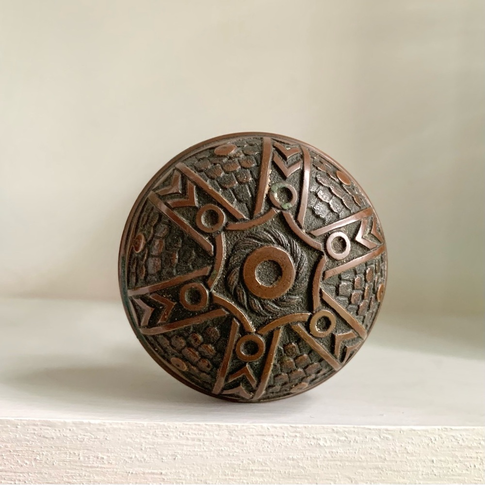 antique Victorian Eastlake style metal doorknob